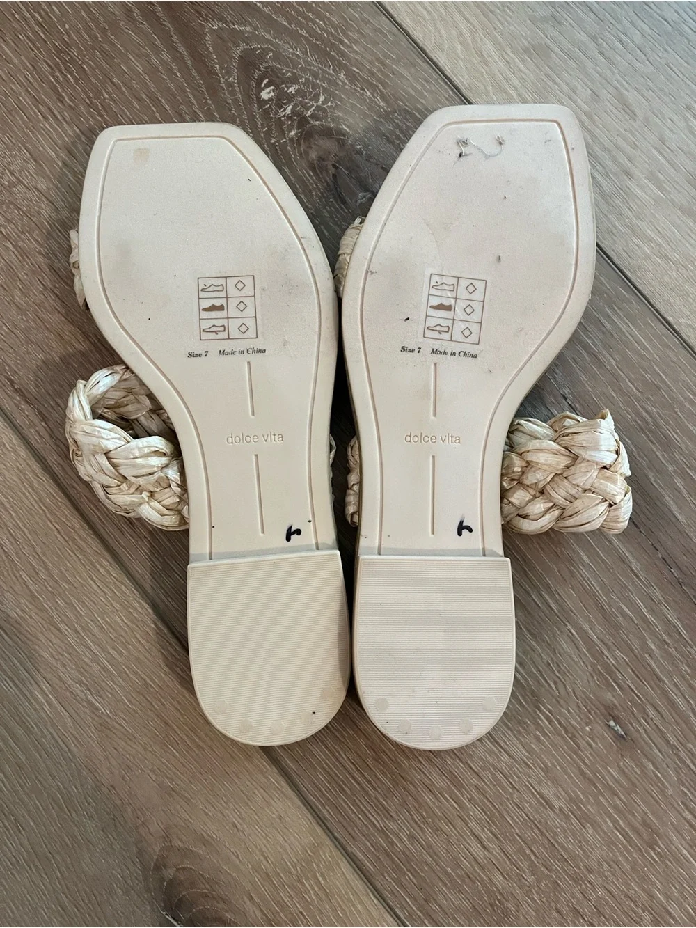 Dolce Vita Braided Double-Strap Slide Sandals (Size 7)